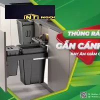 Thùng đựng rác ray âm giảm chấn